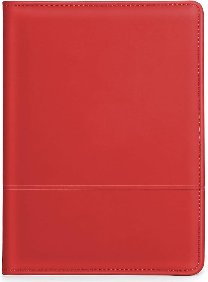 Gorbado Padfolio/Portfolio Binder, Mini Padfolio Portfolio Binder 5 x 8 Legal Writing Pad, A5 Document Organizer Folder for Men Women, Red. - Image 2